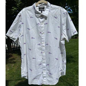 Bonobos Riviera Slim Fit Short Sleeve Shirt Chameleon Print - Size XL